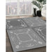 Patterned Ash Gray Rug in Family Room, pat1632gry