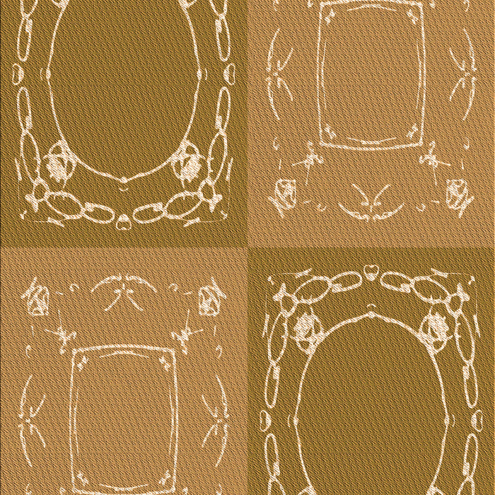 Patterned Yellow Rug, pat1632org