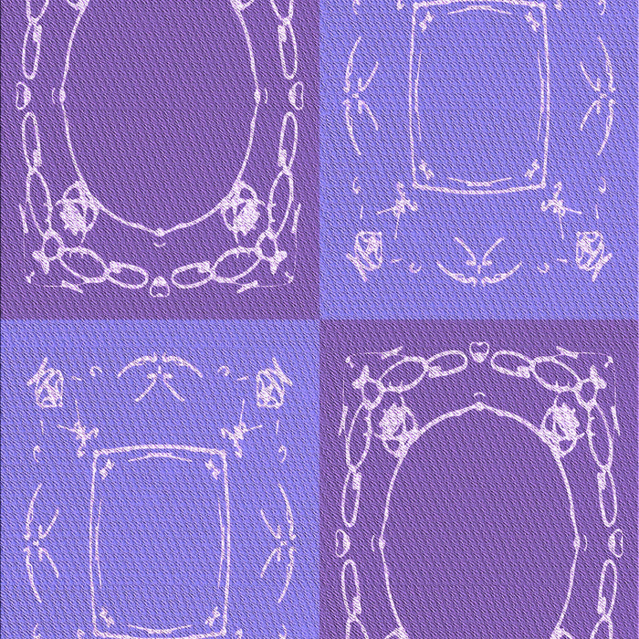 Machine Washable Transitional Purple Mimosa Purple Rug, wshpat1632pur