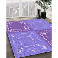 Patterned Purple Mimosa Purple Rug, pat1632pur