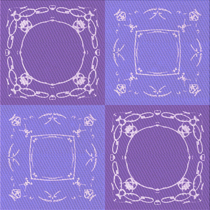 Round Machine Washable Transitional Purple Mimosa Purple Rug, wshpat1632pur