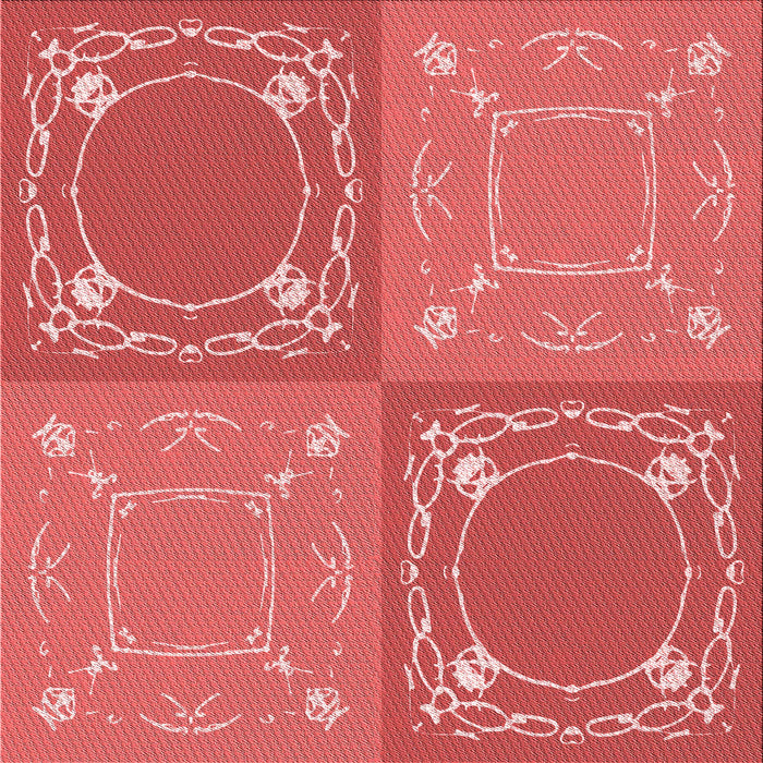 Round Machine Washable Transitional Red Rug, wshpat1632rd