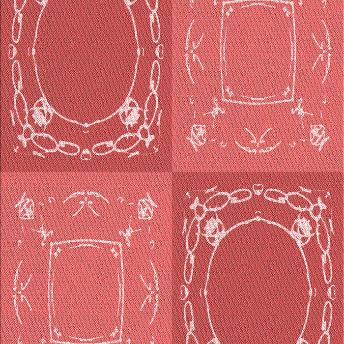 Patterned Red Rug, pat1632rd