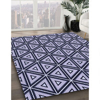 Patterned Blue Rug, pat1633blu