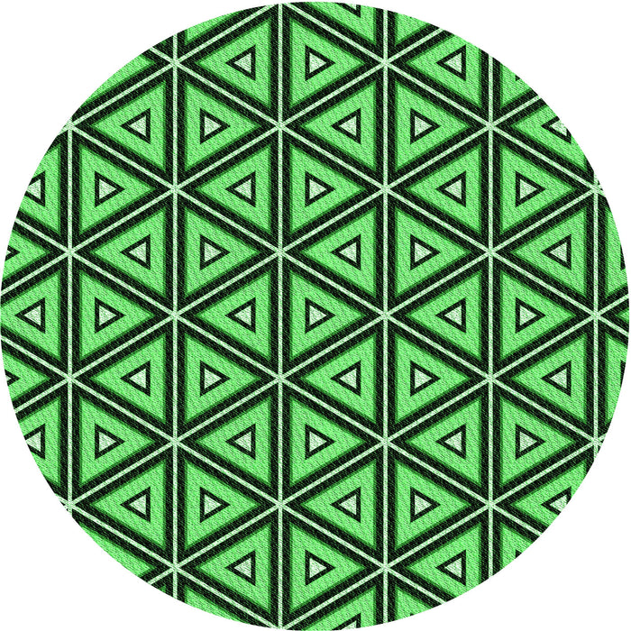 Square Patterned Deep Emerald Green Rug, pat1633grn