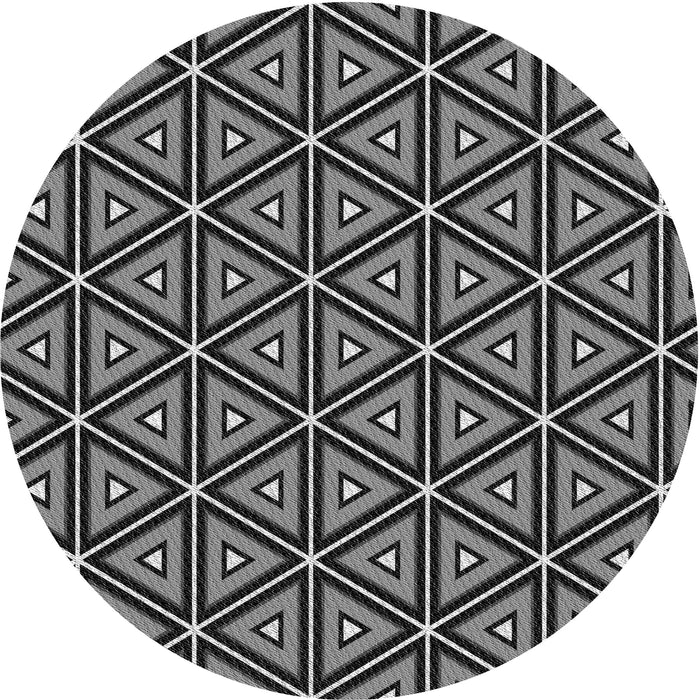 Square Patterned Charcoal Black Rug, pat1633gry