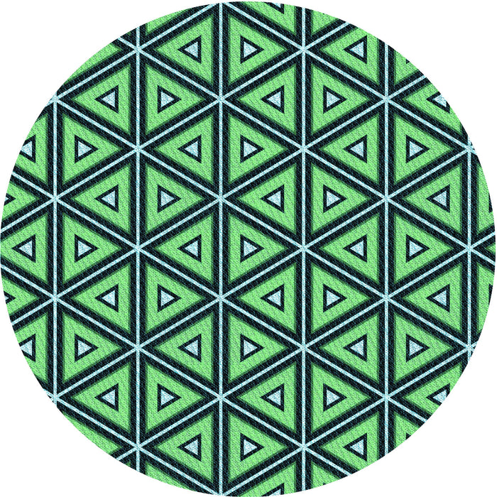 Square Machine Washable Transitional Deep Teal Green Rug in a Living Room, wshpat1633lblu