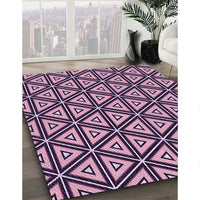 Patterned Dark Purple Rug, pat1633pur