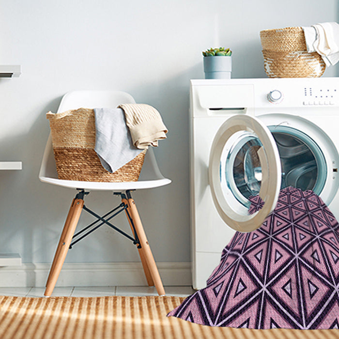Machine Washable Transitional Dark Purple Rug in a Washing Machine, wshpat1633pur