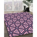 Patterned Dark Purple Rug in Family Room, pat1633pur