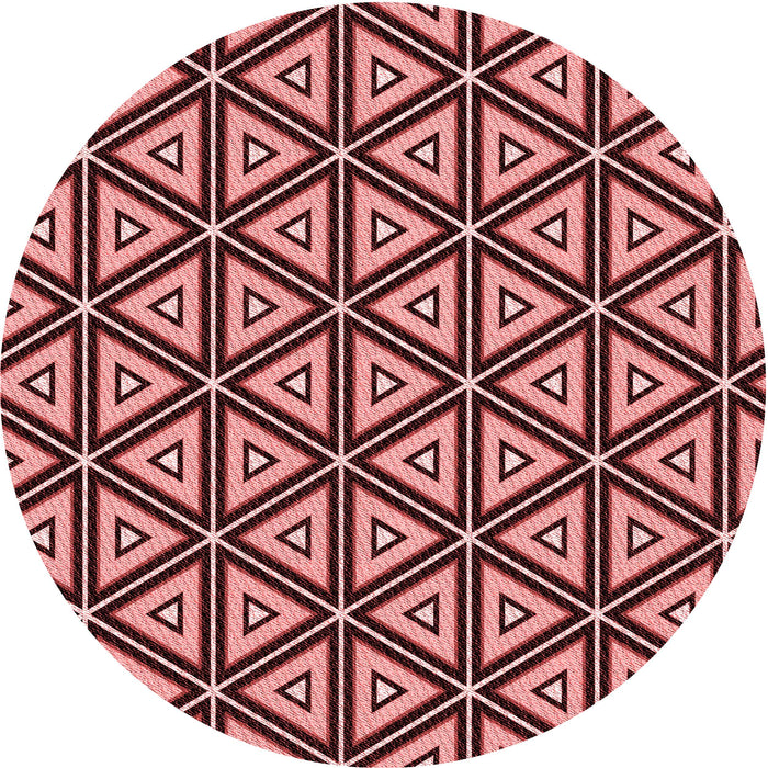 Square Patterned Light Coral Pink Rug, pat1633rd