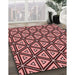 Machine Washable Transitional Light Coral Pink Rug in a Family Room, wshpat1633rd