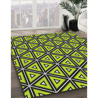 Patterned Green Novelty Rug, pat1633