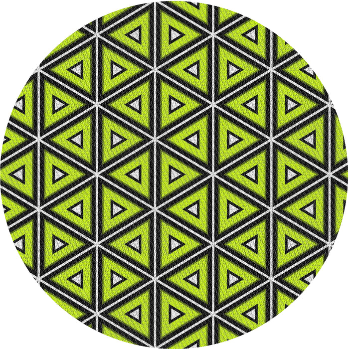 Square Machine Washable Transitional Green Rug, wshpat1633