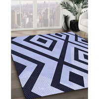 Patterned Blue Rug, pat1634blu