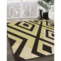 Patterned Milk Chocolate Brown Rug, pat1634brn