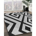 Patterned Platinum Silver Gray Rug in Family Room, pat1634gry