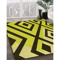 Patterned Milk Chocolate Brown Rug, pat1634yw