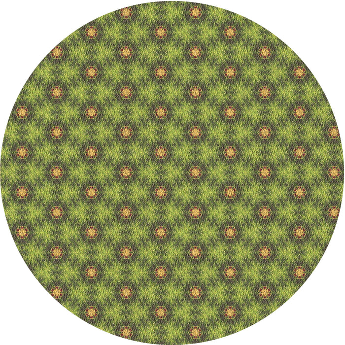 Square Machine Washable Transitional Pistachio Green Rug in a Living Room, wshpat1635brn