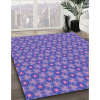 Patterned Purple Mimosa Purple Rug, pat1635pur