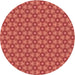 Square Patterned Red Rug, pat1635rd