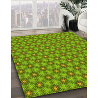 Patterned Green Rug, pat1635yw