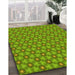 Machine Washable Transitional Green Rug in a Family Room, wshpat1635yw