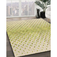 Patterned Khaki Gold Rug, pat1636brn