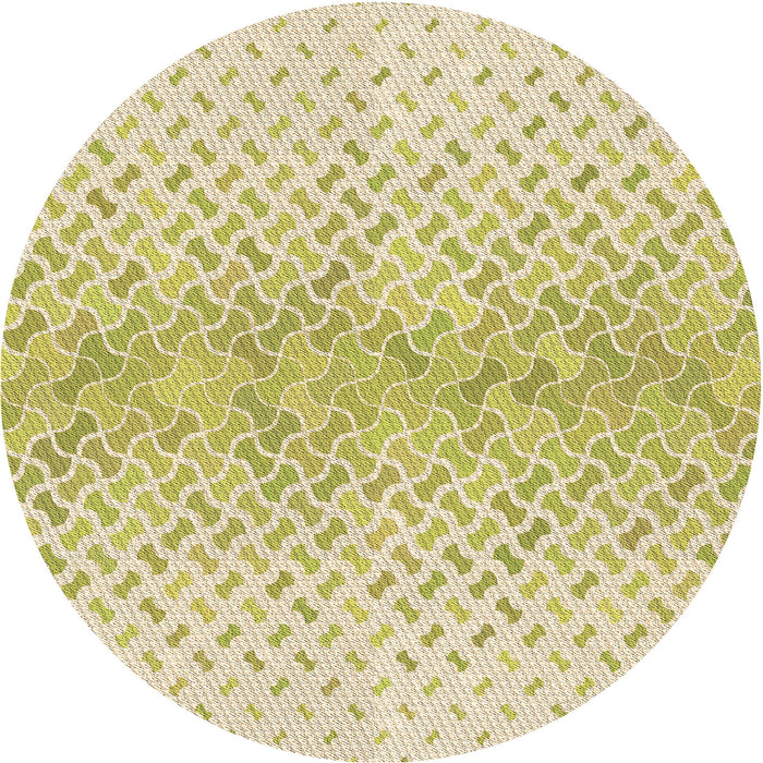 Square Patterned Khaki Gold Rug, pat1636brn