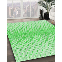 Patterned Green Rug, pat1636grn