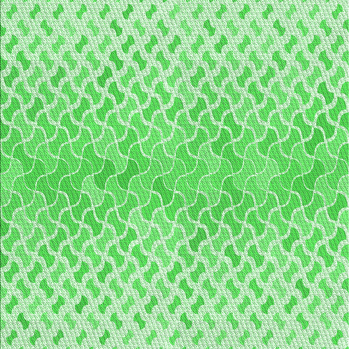 Machine Washable Transitional Green Rug, wshpat1636grn