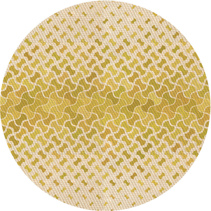 Square Patterned Sun Yellow Rug, pat1636org