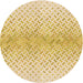 Square Patterned Sun Yellow Rug, pat1636org