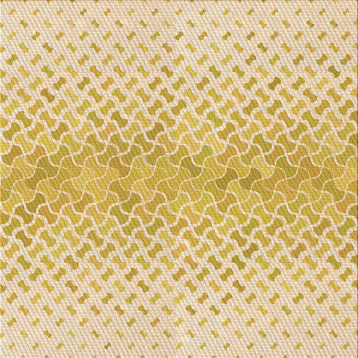 Round Machine Washable Transitional Sun Yellow Rug, wshpat1636org