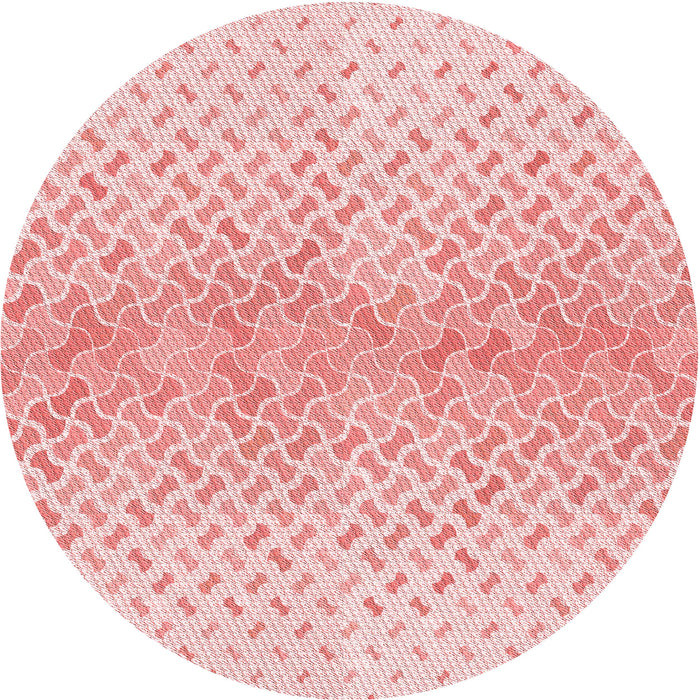 Square Patterned Light Red Pink Rug, pat1636rd