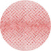 Square Patterned Light Red Pink Rug, pat1636rd