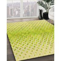 Patterned Green Rug, pat1636yw