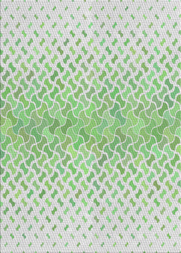 Machine Washable Transitional Green Rug, wshpat1636