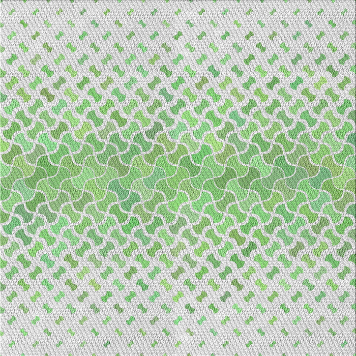Square Patterned Green Novelty Rug, pat1636