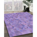 Machine Washable Transitional Bright Lilac Purple Rug in a Family Room, wshpat1637pur