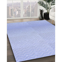 Patterned Sky Blue Rug, pat1638blu