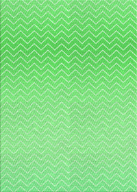 Machine Washable Transitional Neon Green Rug, wshpat1638grn