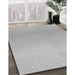 Machine Washable Transitional Platinum Silver Gray Rug in a Family Room, wshpat1638gry