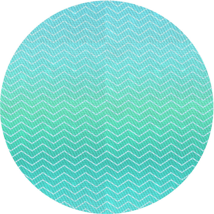 Square Machine Washable Transitional Turquoise Green Rug in a Living Room, wshpat1638lblu