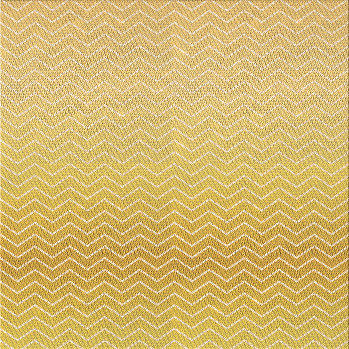 Round Patterned Yellow Rug, pat1638org