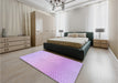 Patterned Purple Rug in a Bedroom, pat1638pur