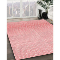 Patterned Baby Pink Rug, pat1638rd