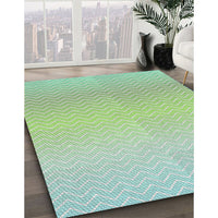 Patterned Green Novelty Rug, pat1638