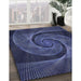 Patterned Night Blue Rug in Family Room, pat1639blu