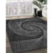 Patterned Midnight Gray Rug in Family Room, pat1639gry